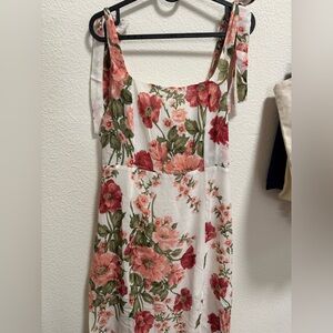 Floral print midi dress